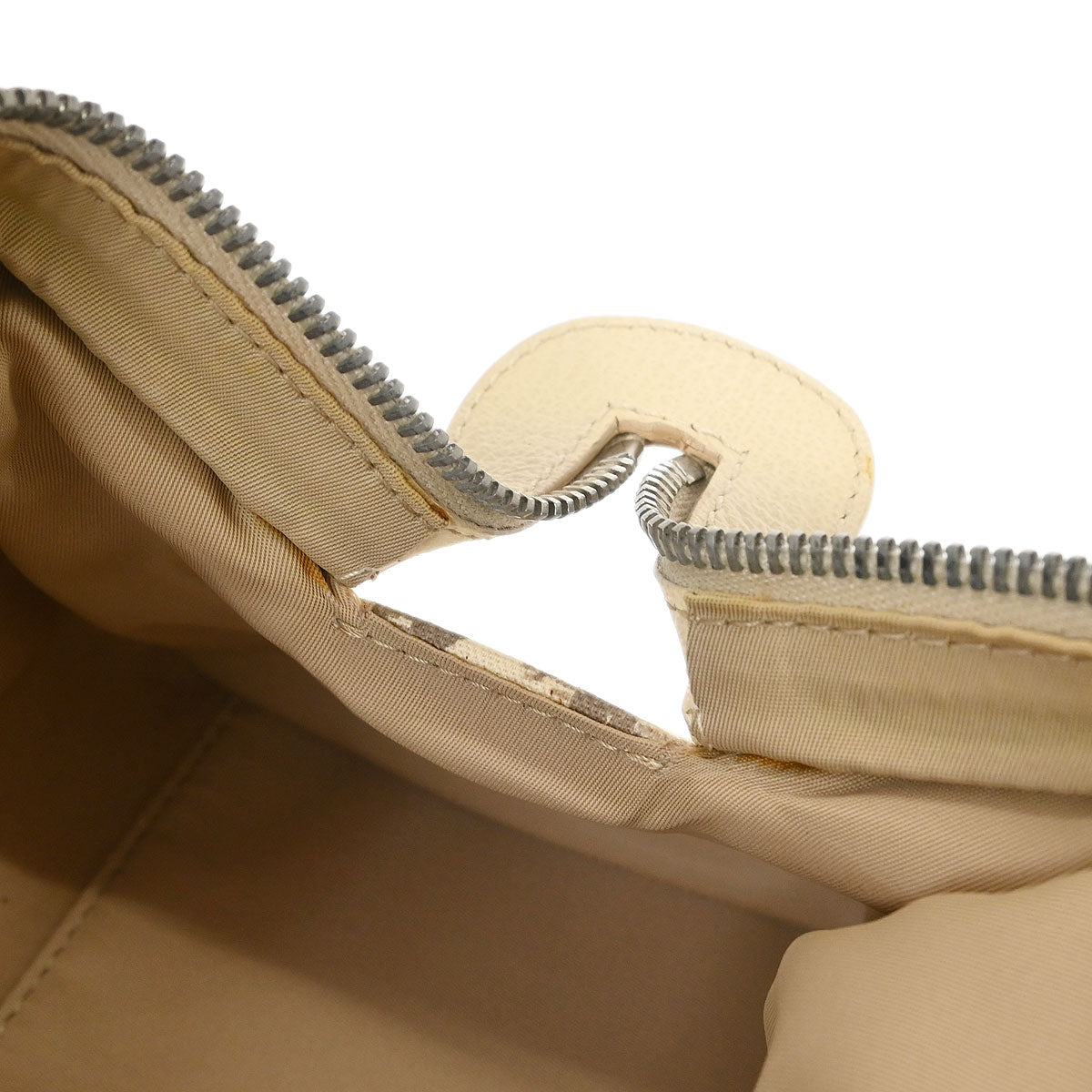 Christian Dior Beige Floral Embroidered Trotter Handbag