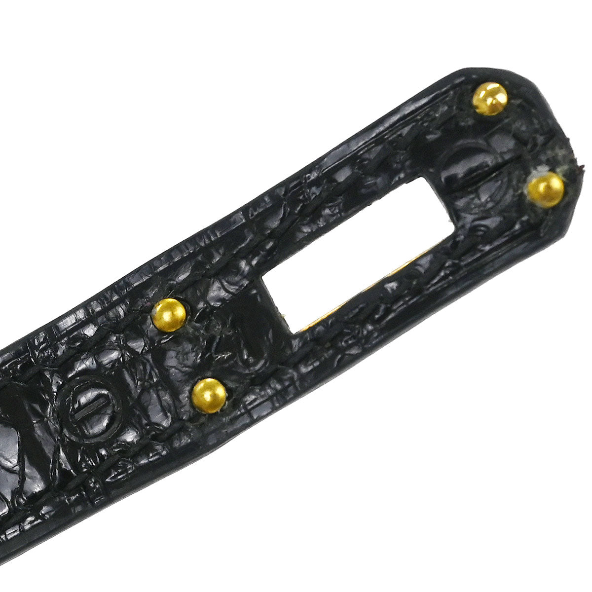 Hermes * Black Porosus Kelly Sport PM Shoulder Bag