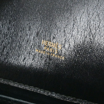 Hermes * Black Porosus Kelly Sport PM Shoulder Bag