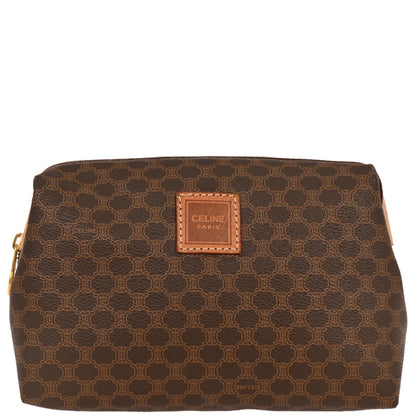 Celine Brown PVC Macadam Clutch Bag