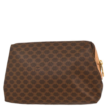 Celine Brown PVC Macadam Clutch Bag