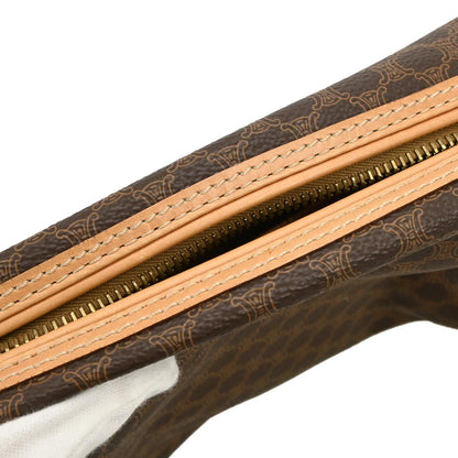 Celine Brown PVC Macadam Clutch Bag