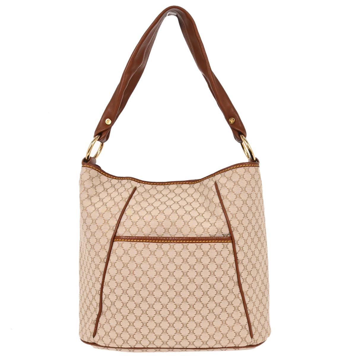 Celine * Off-white Canvas Macadam Handbag