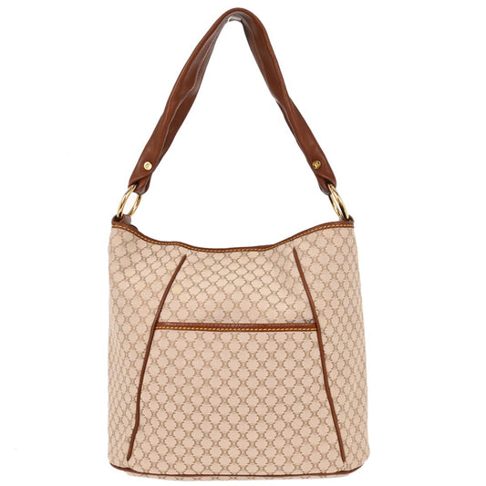 Celine * Off-white Canvas Macadam Handbag