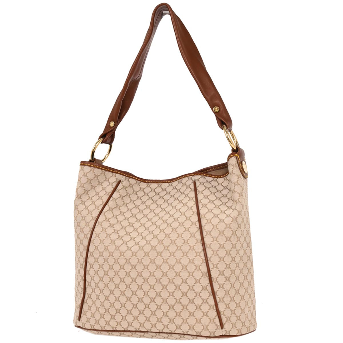 Celine * Off-white Canvas Macadam Handbag