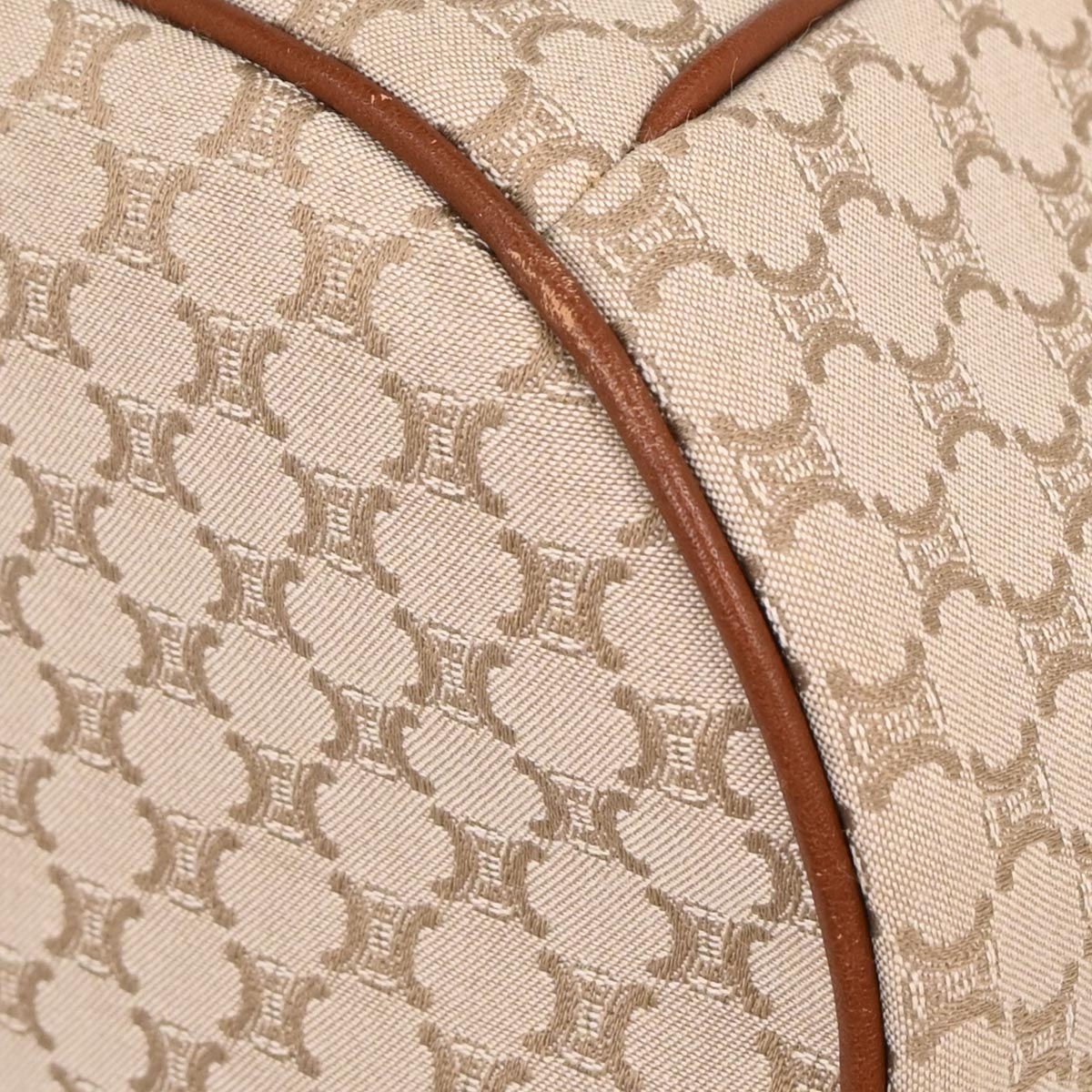 Celine * Off-white Canvas Macadam Handbag