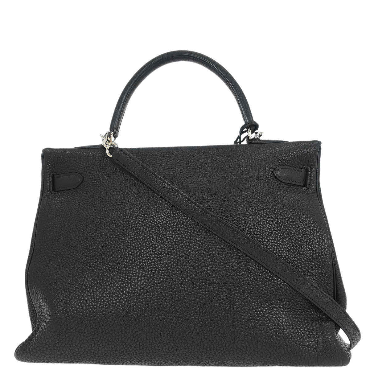 Hermes Black Togo Kelly 35 Retourne 2way Shoulder Handbag