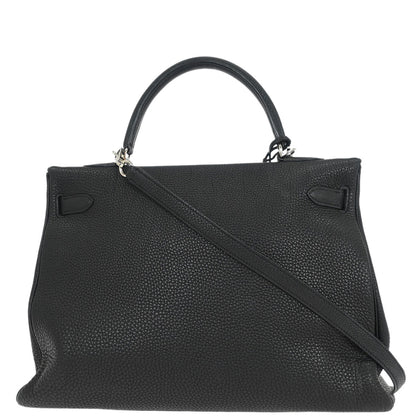 Hermes Black Togo Kelly 35 Retourne 2way Shoulder Handbag