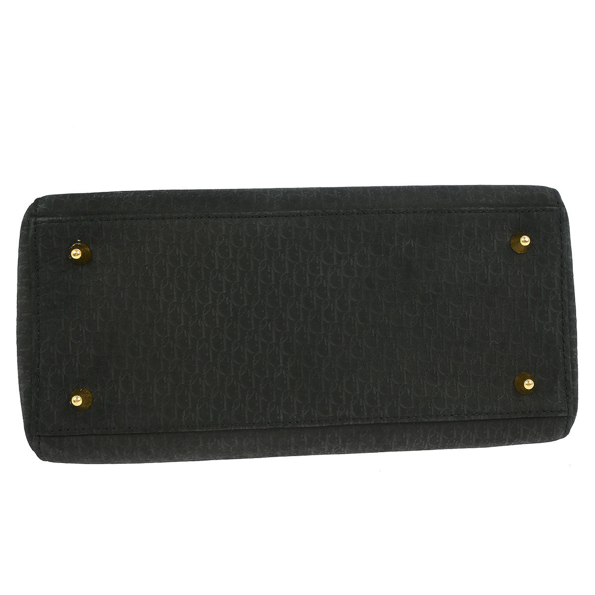 Christian Dior Black Suede Medium Lady Dior Trotter 2way Shoulder Handbag