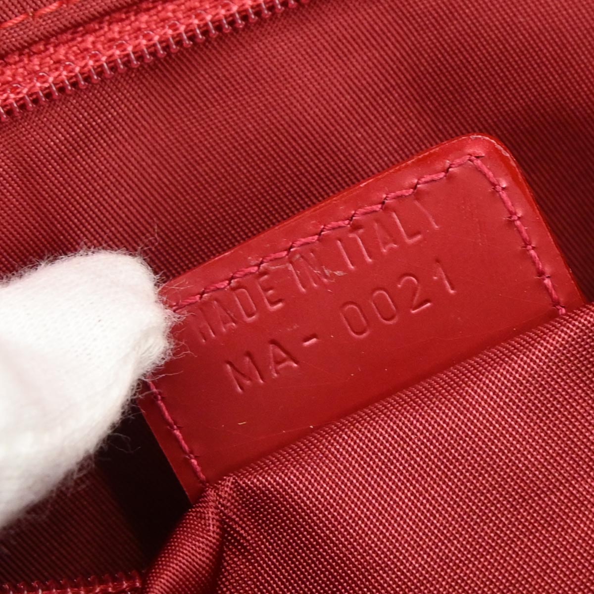 Christian Dior Red Fabric Malice Handbag