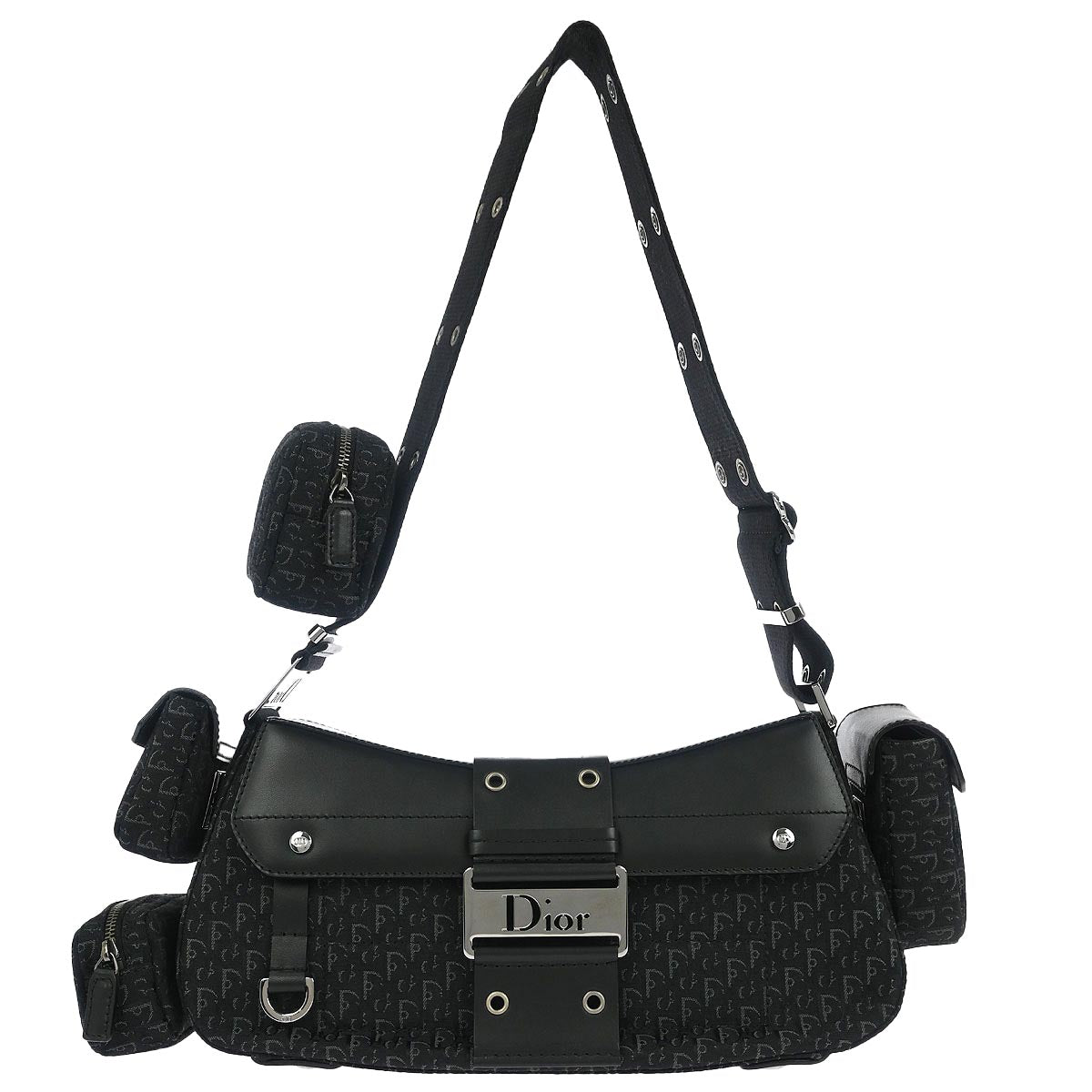 Christian Dior Black Trotter Street Chic Columbus Shoulder Bag