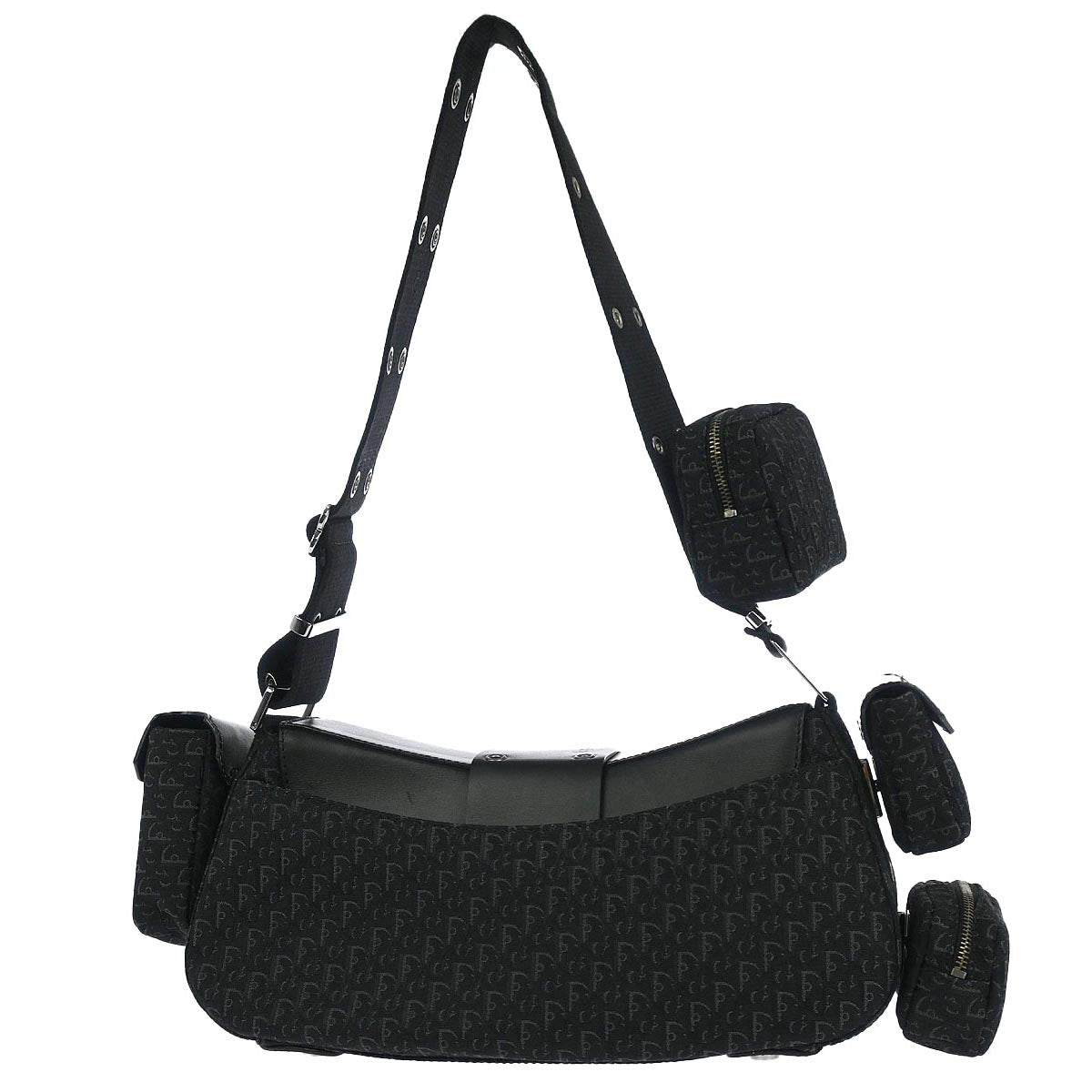 Christian Dior Black Trotter Street Chic Columbus Shoulder Bag