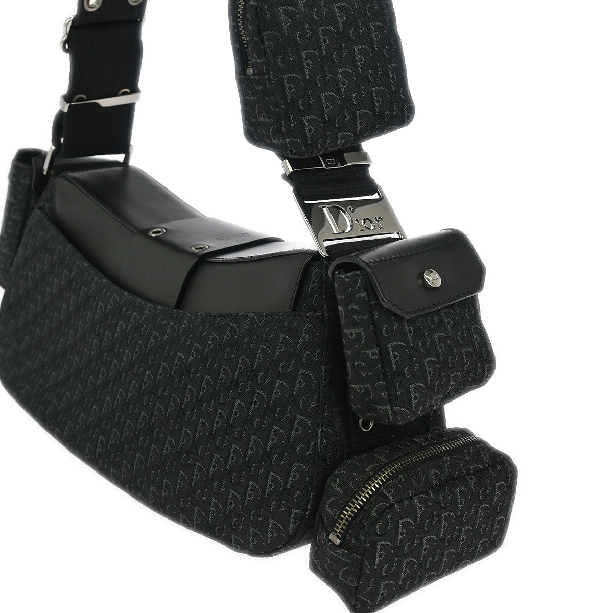 Christian Dior Black Trotter Street Chic Columbus Shoulder Bag