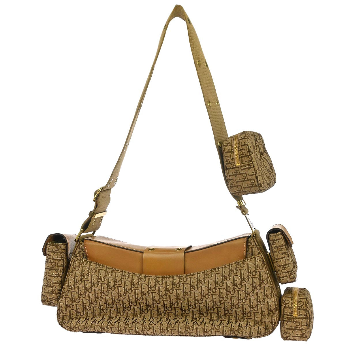 Christian Dior Brown Trotter Street Chic Columbus Shoulder Bag