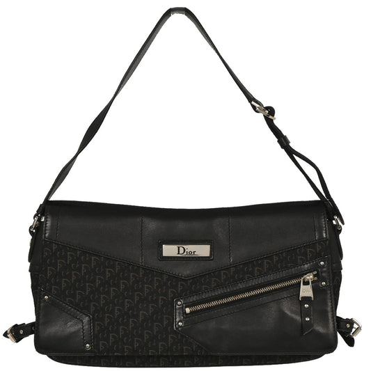 Christian Dior Black Canvas Trotter Street Chic Handbag