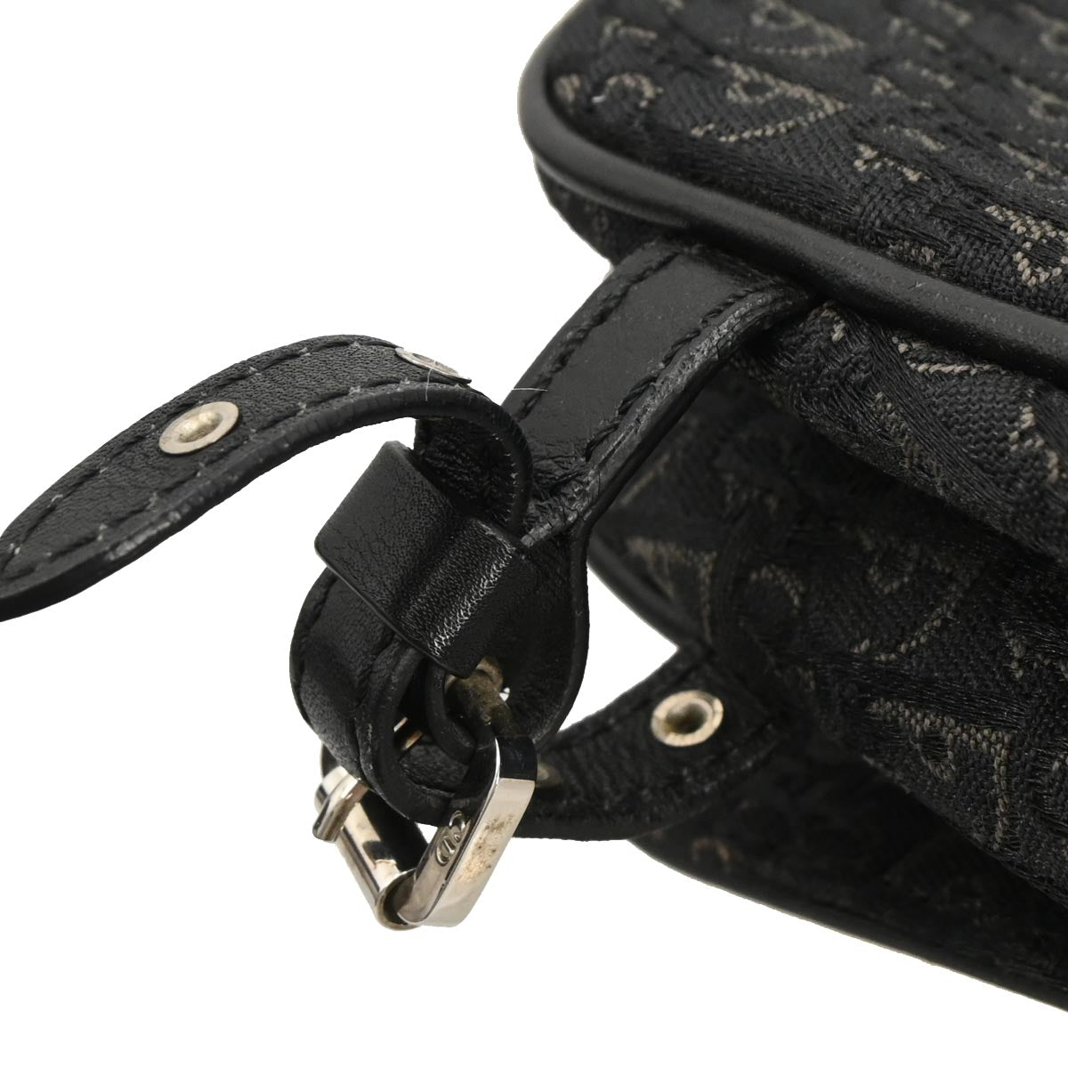 Christian Dior Black Canvas Trotter Street Chic Handbag