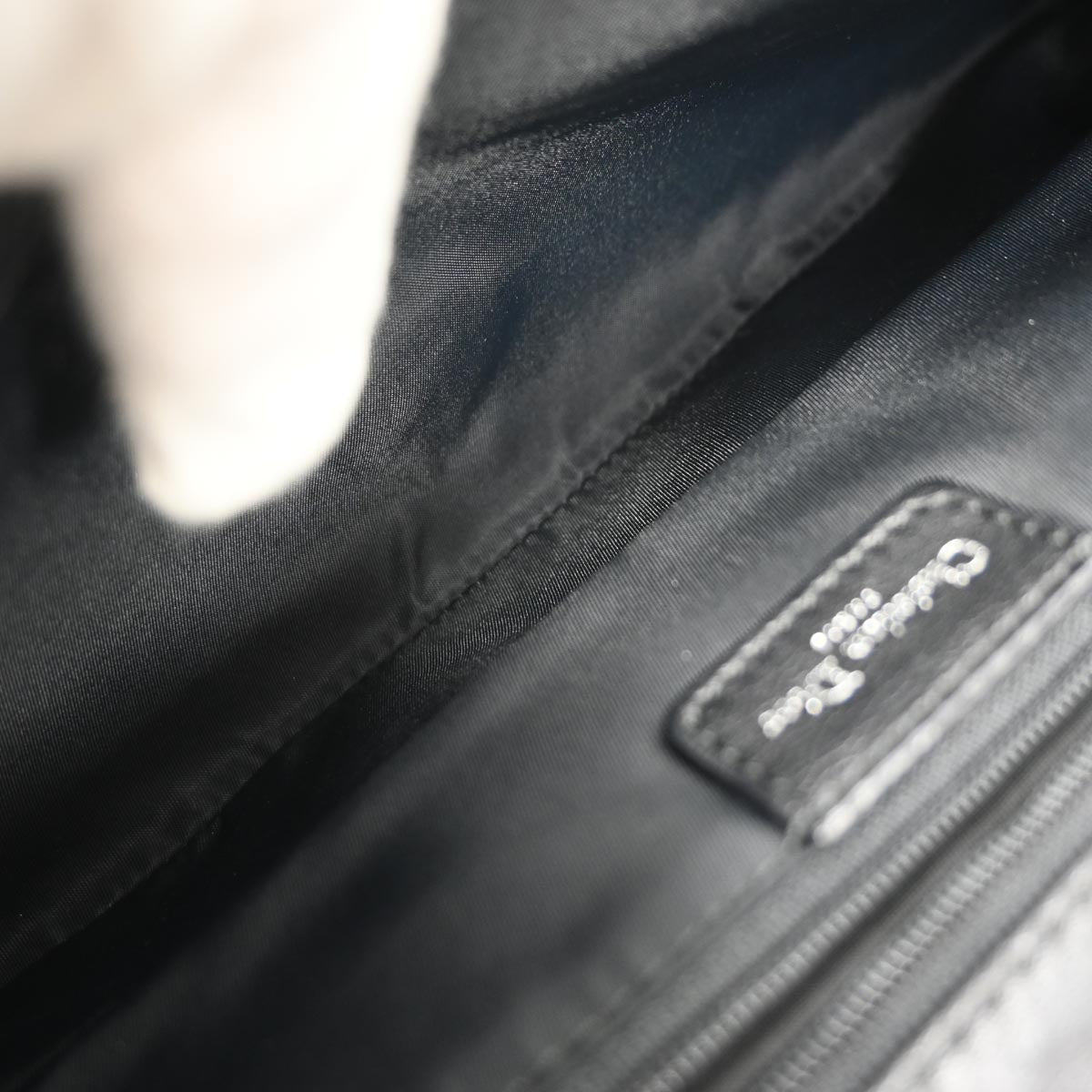 Christian Dior Black Canvas Trotter Street Chic Handbag