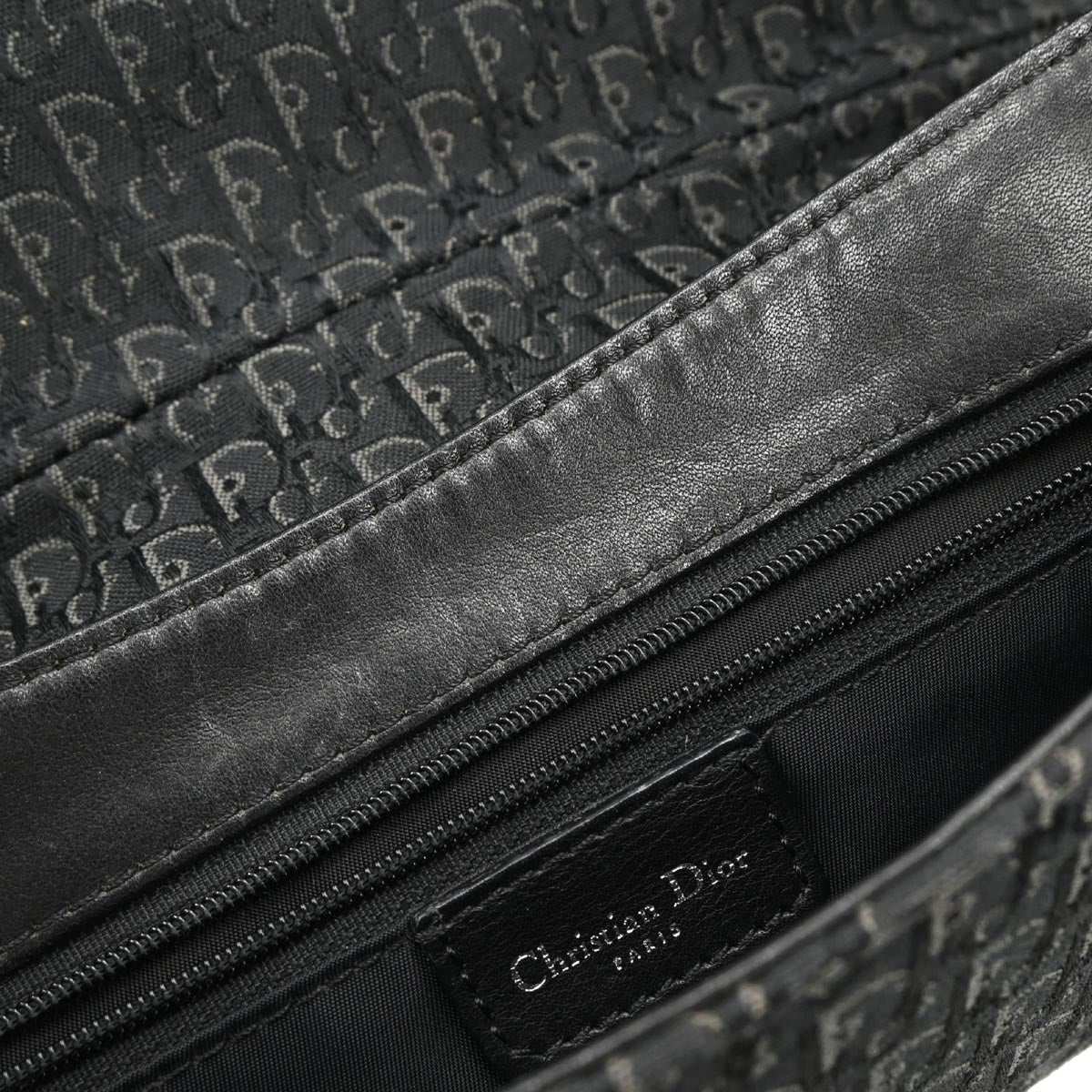 Christian Dior Black Canvas Trotter Street Chic Handbag