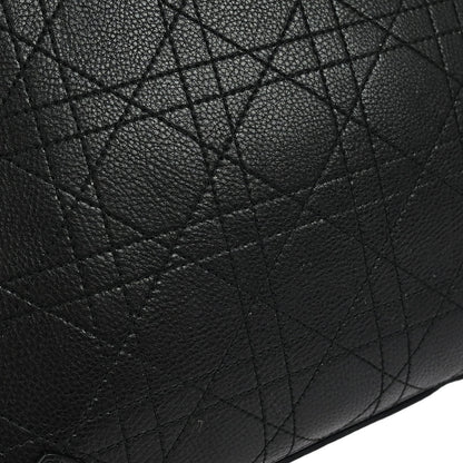 Christian Dior Black Leather Cannage Tote Handbag