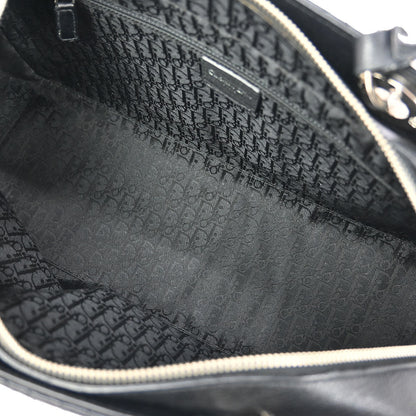 Christian Dior Black Leather Cannage Tote Handbag