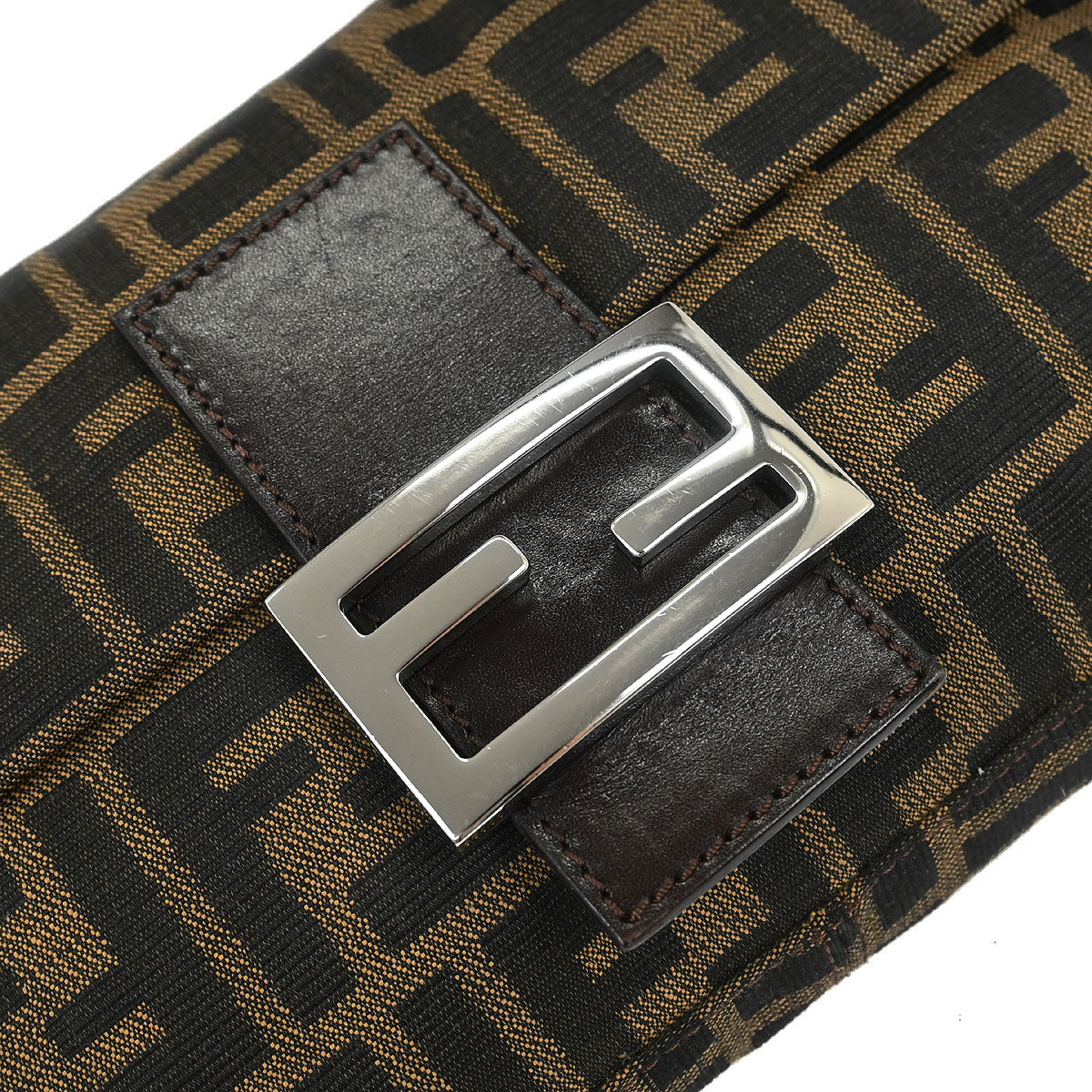 Fendi Brown Zucca Baguette Handbag