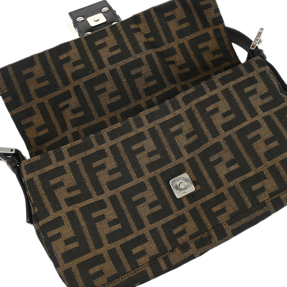 Fendi Brown Zucca Baguette Handbag