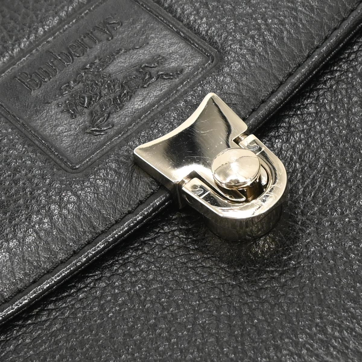 Burberrys Black Leather Handbag