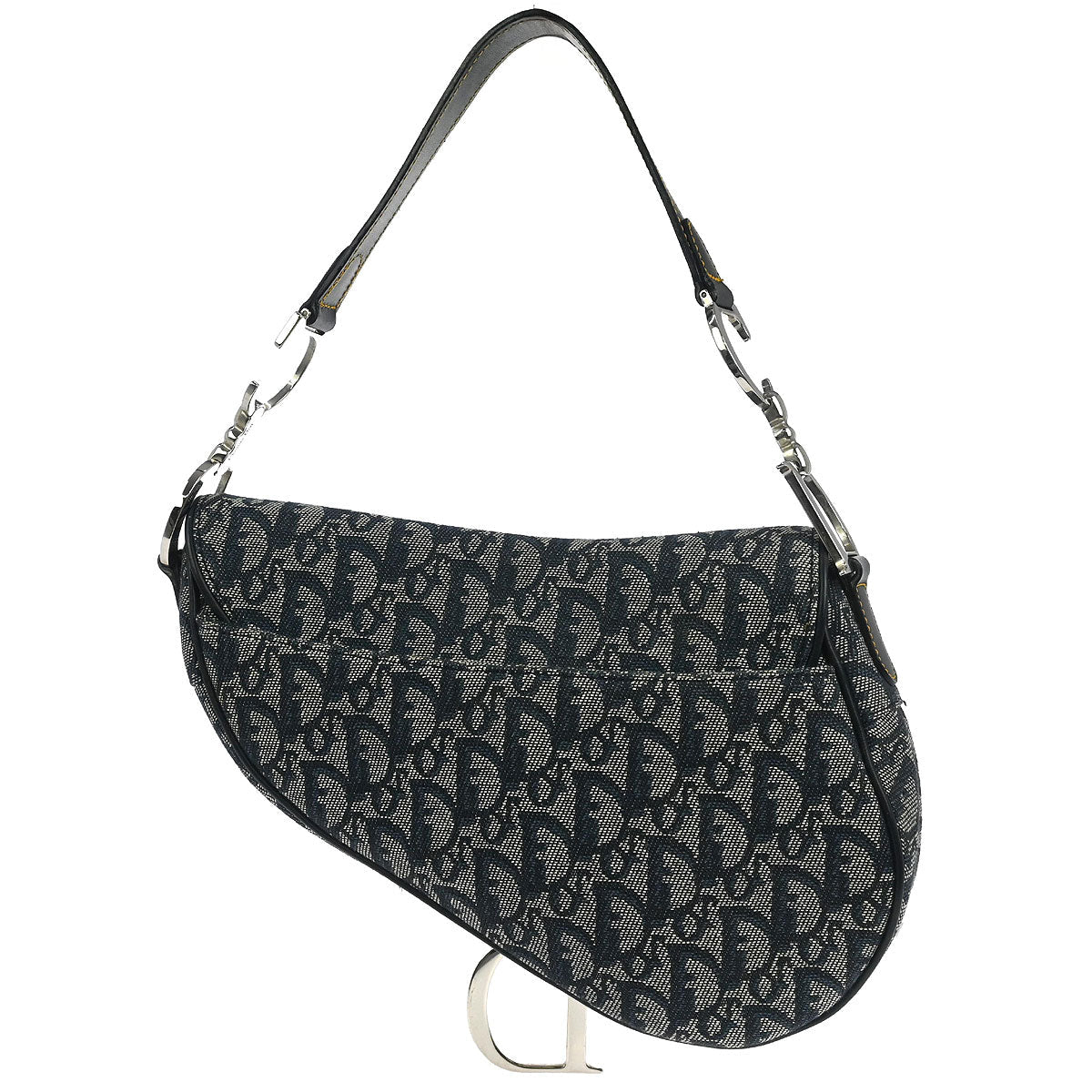 Christian Dior Navy Trotter Saddle Handbag