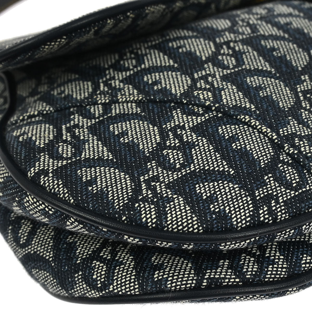 Christian Dior Navy Trotter Saddle Handbag
