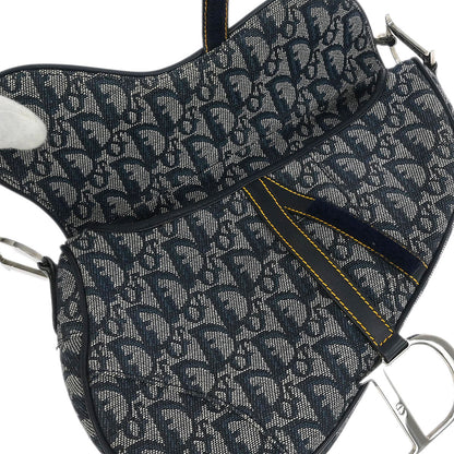 Christian Dior Navy Trotter Saddle Handbag