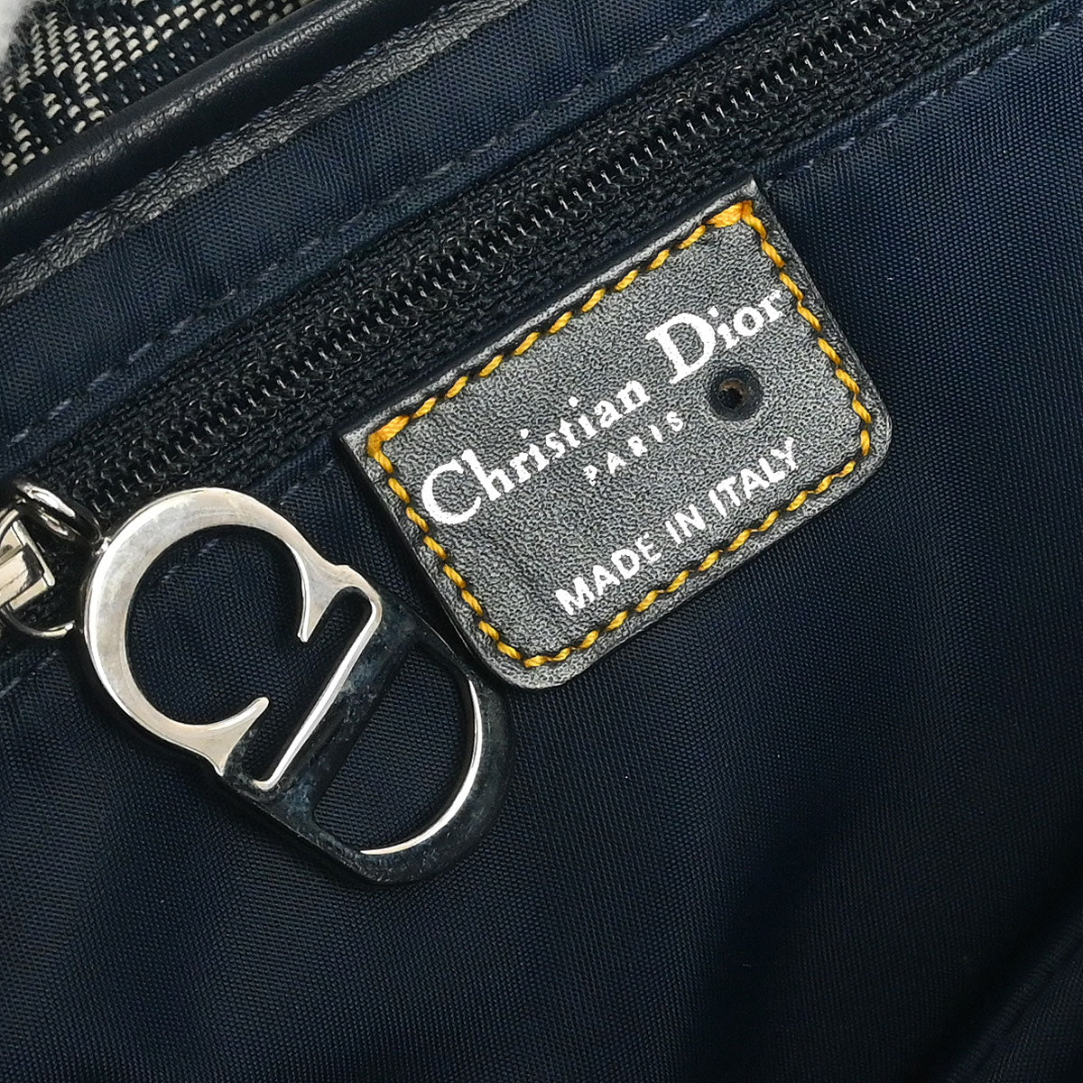 Christian Dior Navy Trotter Saddle Handbag