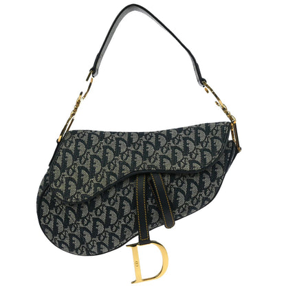 Christian Dior Navy Trotter Saddle Handbag