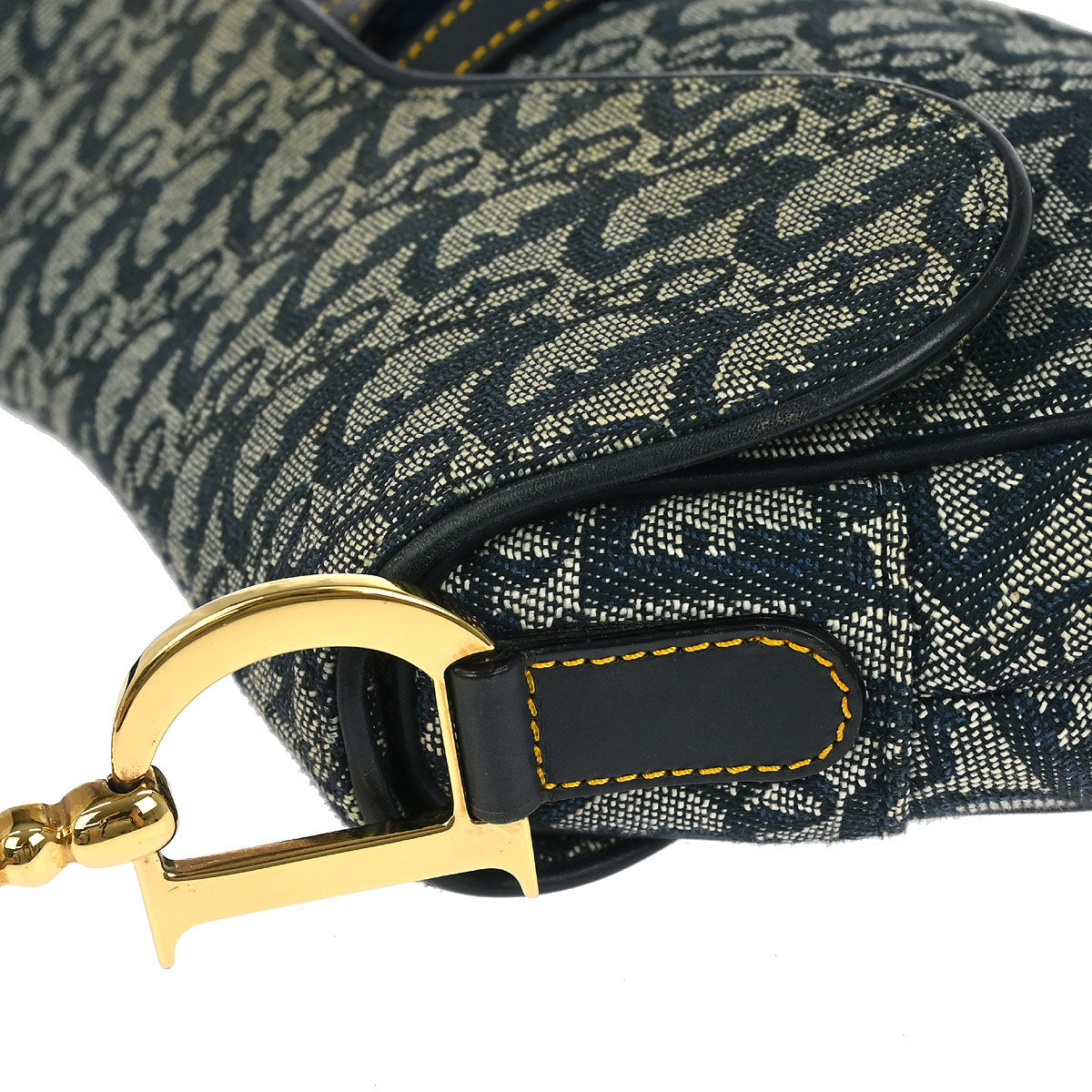 Christian Dior Navy Trotter Saddle Handbag