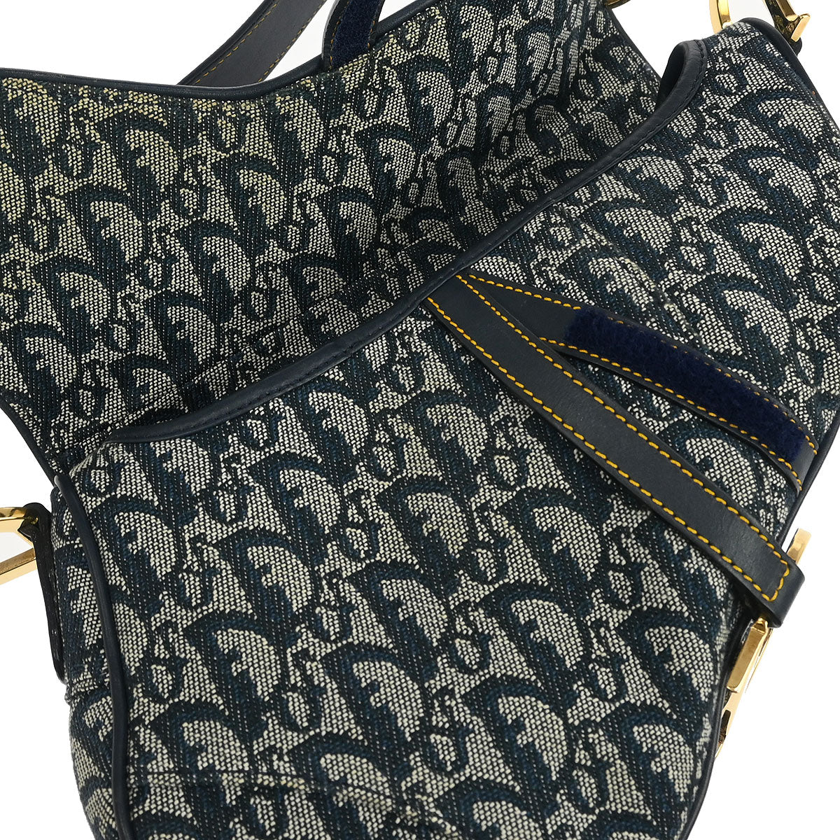 Christian Dior Navy Trotter Saddle Handbag