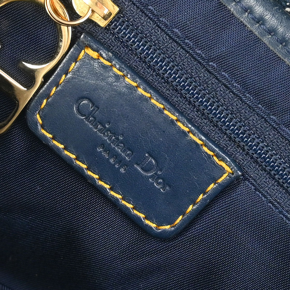 Christian Dior Navy Trotter Saddle Handbag