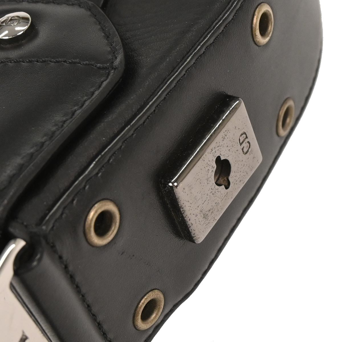 Christian Dior Black Leather Street Chic Columbus Shoulder Bag