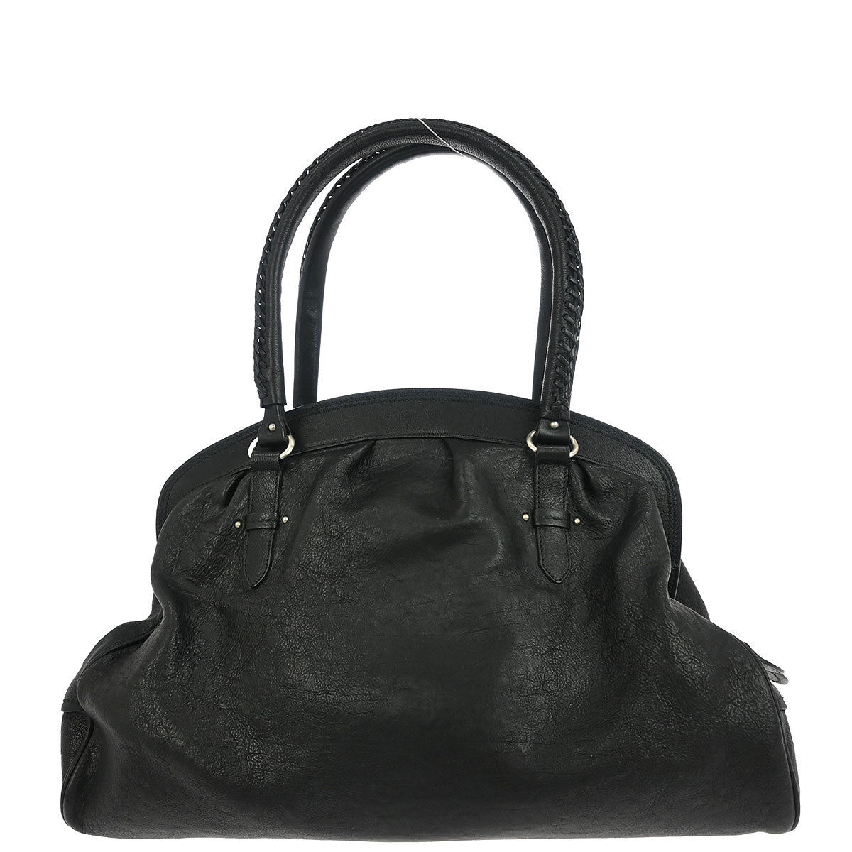 Christian Dior Black Leather My Dior Duffle Handbag