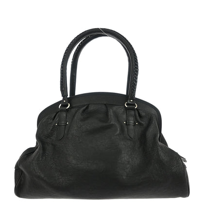 Christian Dior Black Leather My Dior Duffle Handbag