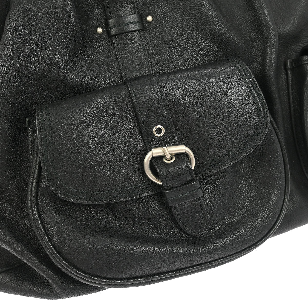 Christian Dior Black Leather My Dior Duffle Handbag