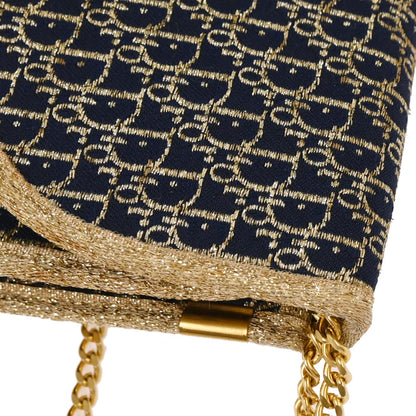 Christian Dior Navy Canvas Trotter Shoulder Bag