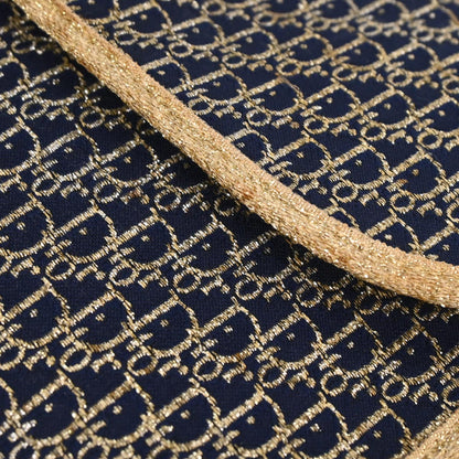 Christian Dior Navy Canvas Trotter Shoulder Bag