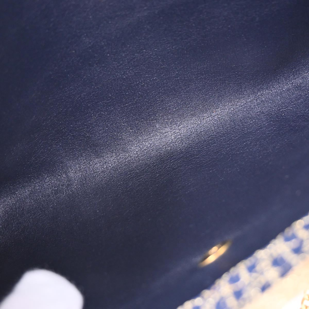 Christian Dior Navy Canvas Trotter Shoulder Bag