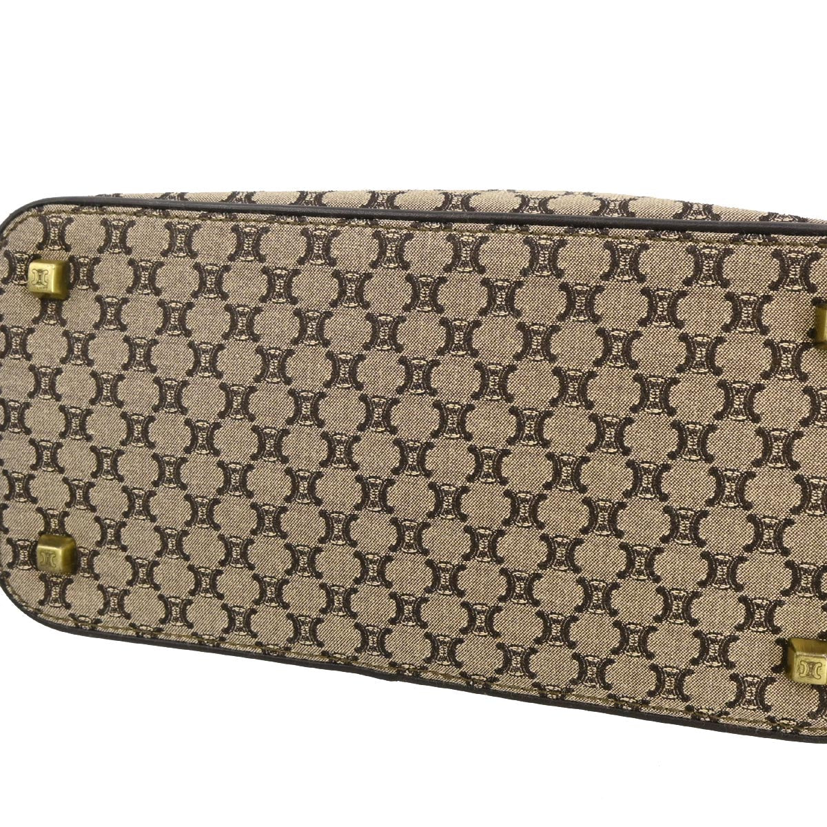 Celine Brown Canvas Macadam Handbag