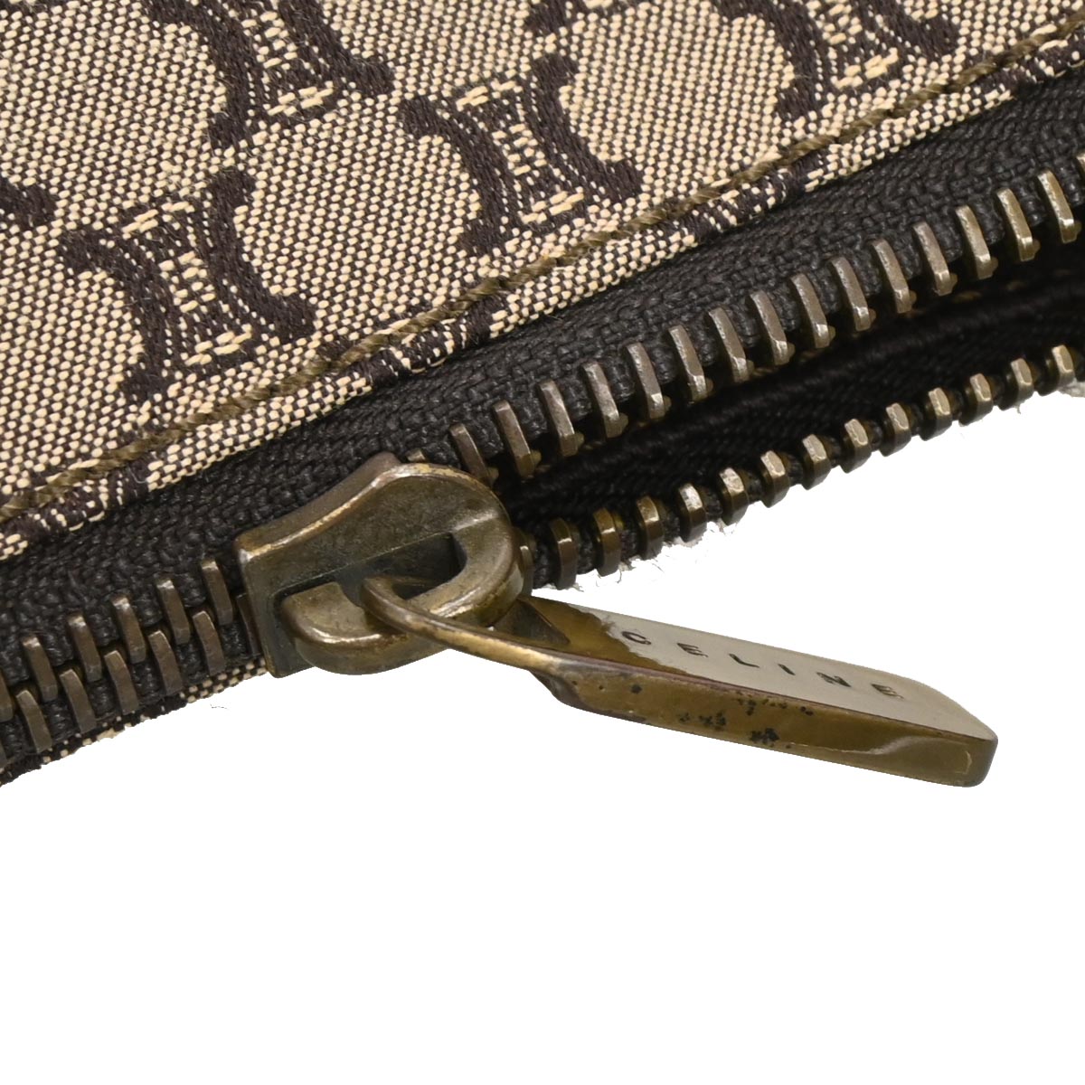 Celine Brown Canvas Macadam Handbag