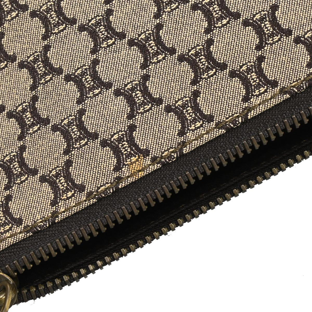 Celine Brown Canvas Macadam Handbag