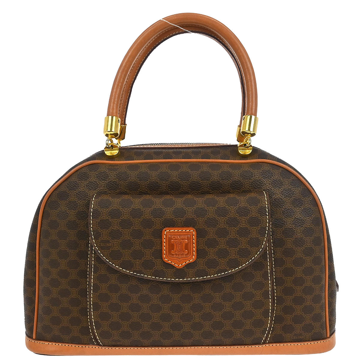 Celine Brown PVC Macadam Handbag