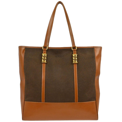 Loewe Brown Leather Belasquez Tote Handbag