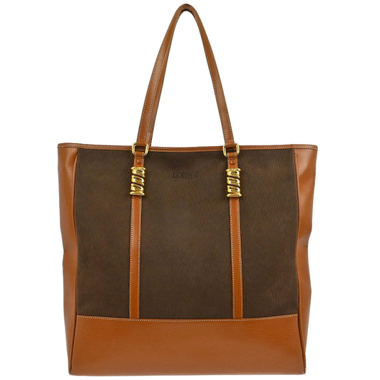 Loewe Brown Leather Belasquez Tote Handbag
