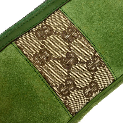 Gucci Green Suede GG Handbag