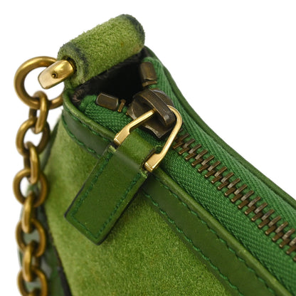 Gucci Green Suede GG Handbag